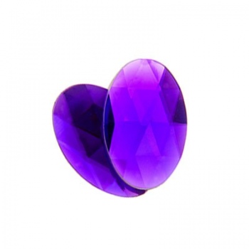 Cabochon Acrilico Ovale Sfaccettato Purple 18x13mm