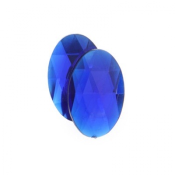 Cabochon Acrilico Ovale Sfaccettato Royal Blue 18x13mm