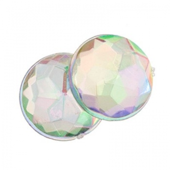 Cabochon Acrilico Tondo Sfaccettato Crystal AB 18mm
