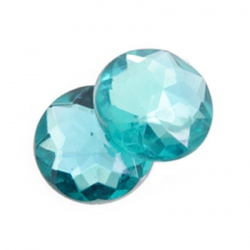 Cabochon Acrilico Tondo Sfaccettato Turquoise 18mm