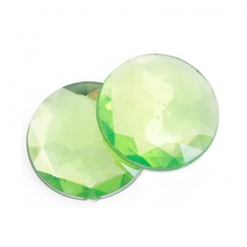 Cabochon Acrilico Tondo Sfaccettato Peridot 18mm