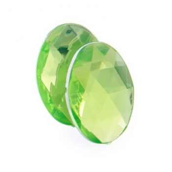 Cabochon Acrilico Ovale Sfaccettato Peridot 25x18mm