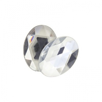 Cabochon Acrilico Ovale Sfaccettato Crystal 14x10mm