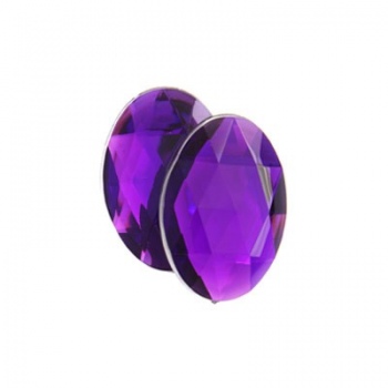 Cabochon Acrilico Ovale Sfaccettato Purple 14x10mm