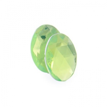 Cabochon Acrilico Ovale Sfaccettato Lime Green 14x10mm
