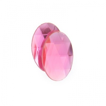 Cabochon Acrilico Ovale Sfaccettato Light Pink 14x10mm