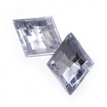 Cabochon Acrilico Rombo Sfaccettato Crystal 26x20mm