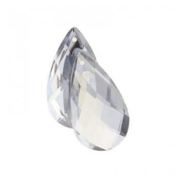 Sew-On Goccia Acrilico Sfaccettata Crystal 30x17mm