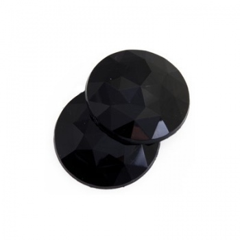 Cabochon Acrilico Tondo Sfaccettato Jet 14mm