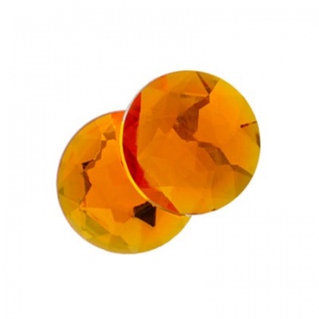 Cabochon Acrilico Tondo Sfaccettato Marigold 14mm