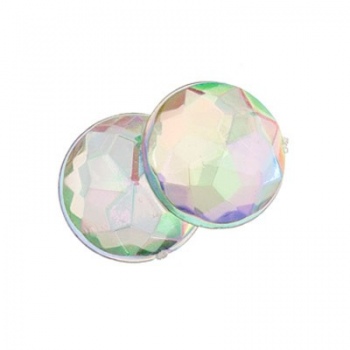 Cabochon Acrilico Tondo Sfaccettato Crystal AB 14mm