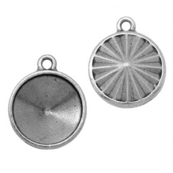 Castone Per Rivoli (1122) 18mm Argentato Rodiato