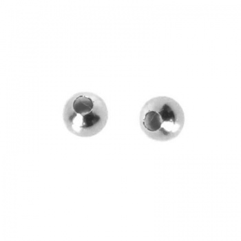 Distanziatore Liscio Pallina Argentata 4mm