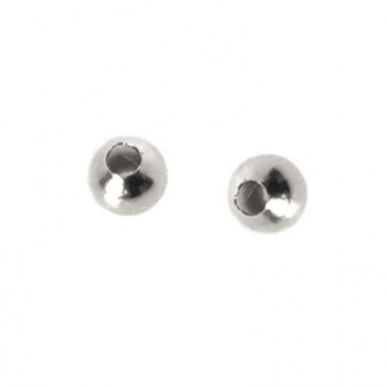 Distanziatore Liscio Pallina Argentata 5mm