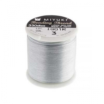 Filo Nylon Miyuki Silver-Misura 0,25mm-Bobina da 50mt