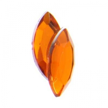 Navetta Acrilico Sfaccettata Orange 15x7mm