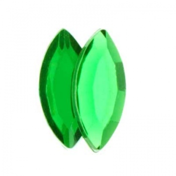 Navetta Acrilico Sfaccettata Emerald Green 15x7mm