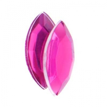 Navetta Acrilico Sfaccettata Fuchsia 15x7mm