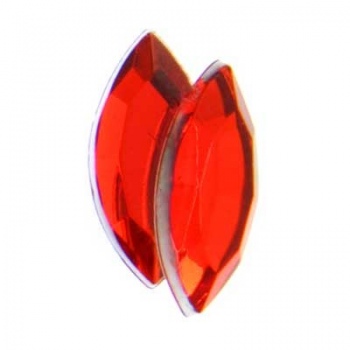 Navetta Acrilico Sfaccettata Bright Red 15x7mm