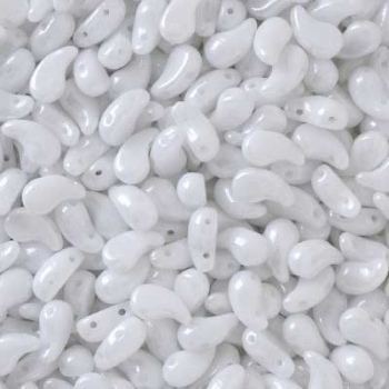 Perline Zoliduo White Luster Lato Sinistro 8x5mm