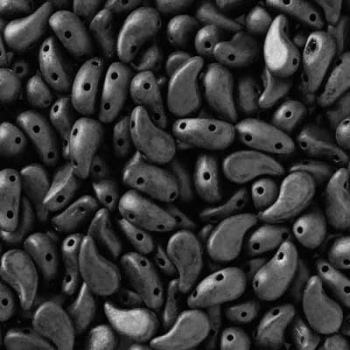 Perline Zoliduo Matte Black Lato Sinistro 8x5mm