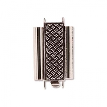 Chiusura a Connettore Argentata Anticata 20x12mm