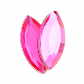 Navetta Acrilico Sfaccettata Hot Pink 15x7mm