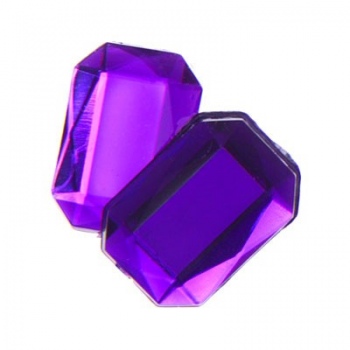 Cabochon Ottagono Acrilico Sfaccettato Purple 18x13mm