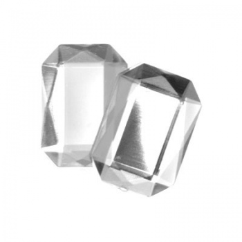 Cabochon Ottagono Acrilico Sfaccettato Crystal 18x13mm