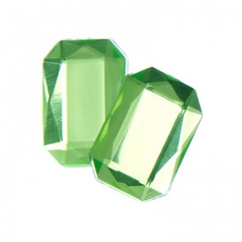 Cabochon Ottagono Acrilico Sfaccettato Peridot 18x13mm