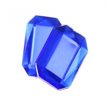 Cabochon Ottagono Acrilico Sfaccettato Royal Blue 18x13mm