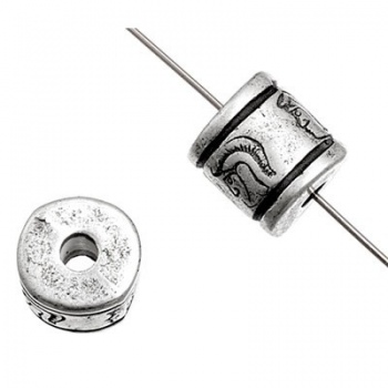 Distanziatore Cilindro In Plastica Bagnato-Argento 925-11x11mm