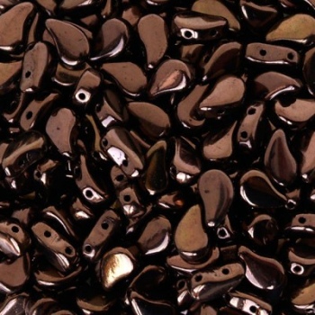 Perline Paisley Duo Dark Bronze 8x5mm