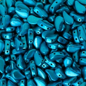 Perline Paisley Duo Metalust Turquoise 8x5mm
