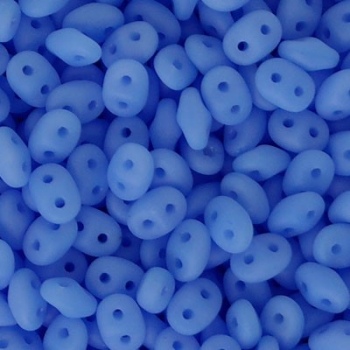 Perline Superduo 2.5x5mm Opal Blue Matte