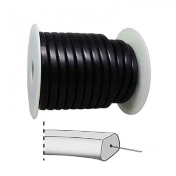 Cuoio Regaliz Con Foro Black 10x7mm