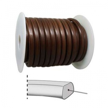 Cuoio Regaliz Con Foro Brown 10x7mm
