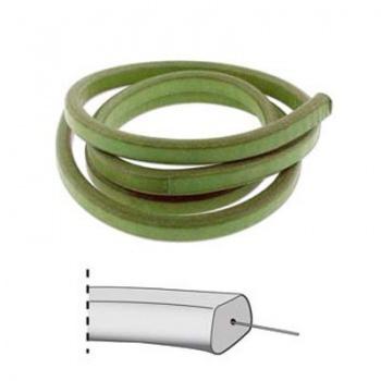 Cuoio Regaliz Con Foro Green 10x7mm