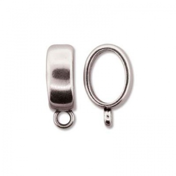 Componente Per Regaliz 10x7mm Silver Plated Con Gancio19mm