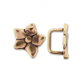 Componente Per Regaliz 10x7mm Brass Plated Fiore 16mm