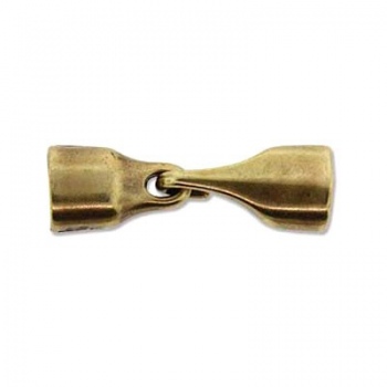 Chiusura Gancio Per Regaliz 10x7mm Ottone Anticato 45mm