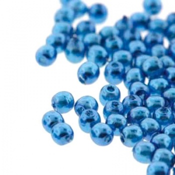 Perla Cerata Vetro Tondo Liscio Persian Blue 2mm (Filo 150 pz )