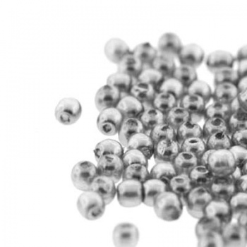 Perla Cerata Vetro Tondo Liscio Silver 2mm (Filo 150 pz )