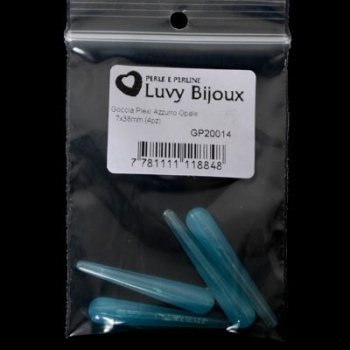 Goccia Plexi Azzurro Opale 7x38mm