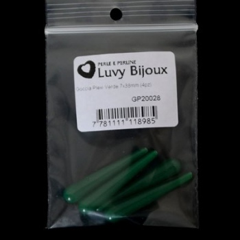 Goccia Plexi Verde 7x38mm
