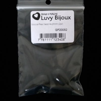 Goccia Plexi Nera14x26mm