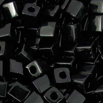 Perline Cubi Miyuki 4mm Square Black
