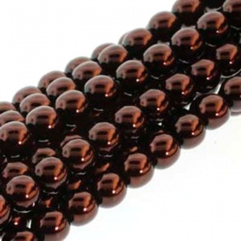 Perla Cerata Vetro Tondo Liscio Bronze 2mm (Filo 150 PZ)