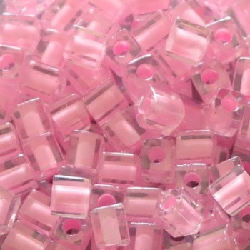 Perline Cubi Miyuki 4mm Square Color Lined Pink