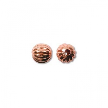 Distanziatore Pallina rigata rame 4mm